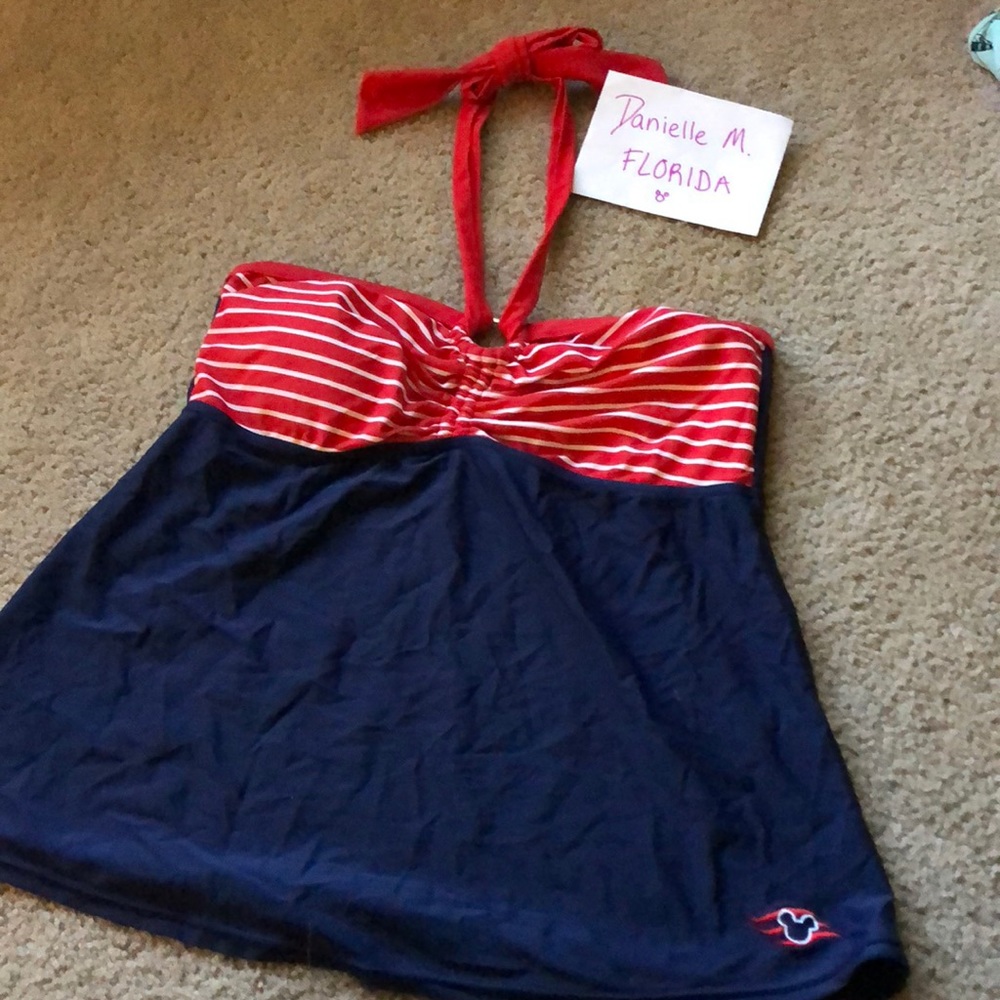 Disney cruise line bathing suit halter top XL